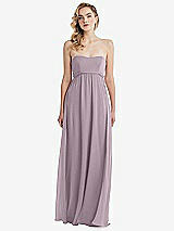 Alt View 6 Thumbnail - Lilac Dusk Empire Waist Shirred Skirt Convertible Sash Tie Maxi Dress