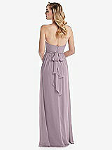 Alt View 7 Thumbnail - Lilac Dusk Empire Waist Shirred Skirt Convertible Sash Tie Maxi Dress