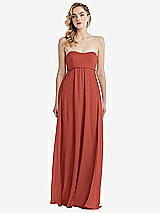 Alt View 6 Thumbnail - Amber Sunset Empire Waist Shirred Skirt Convertible Sash Tie Maxi Dress