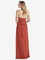 Alt View 7 Thumbnail - Amber Sunset Empire Waist Shirred Skirt Convertible Sash Tie Maxi Dress