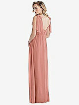 Alt View 2 Thumbnail - Desert Rose Empire Waist Shirred Skirt Convertible Sash Tie Maxi Dress