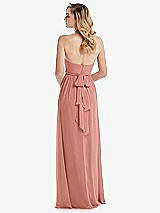 Alt View 7 Thumbnail - Desert Rose Empire Waist Shirred Skirt Convertible Sash Tie Maxi Dress