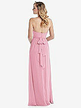 Alt View 7 Thumbnail - Peony Pink Empire Waist Shirred Skirt Convertible Sash Tie Maxi Dress