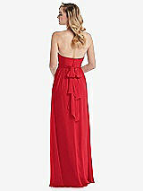 Alt View 7 Thumbnail - Parisian Red Empire Waist Shirred Skirt Convertible Sash Tie Maxi Dress