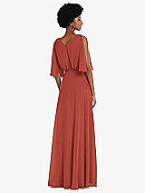 Alt View 3 Thumbnail - Amber Sunset V-Neck Split Sleeve Blouson Bodice Maxi Dress