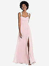 Front View Thumbnail - Ballet Pink Contoured Wide Strap Sweetheart Maxi Dress