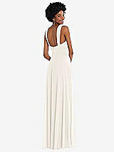 Rear View Thumbnail - Ivory Contoured Wide Strap Sweetheart Maxi Dress