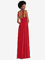 Rear View Thumbnail - Parisian Red Contoured Wide Strap Sweetheart Maxi Dress
