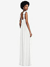 Rear View Thumbnail - White Convertible Tie-Shoulder Empire Waist Maxi Dress