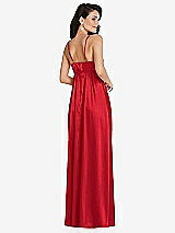 Rear View Thumbnail - Parisian Red Cowl-Neck Empire Waist Maxi Dress with Adjustable Straps