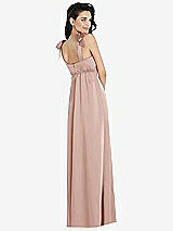 Rear View Thumbnail - Toasted Sugar Flat Tie-Shoulder Empire Waist Maxi Dress with Front Slit