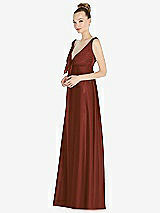 Front View Thumbnail - Auburn Moon Convertible Strap Empire Waist Satin Maxi Dress
