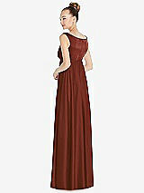 Rear View Thumbnail - Auburn Moon Convertible Strap Empire Waist Satin Maxi Dress