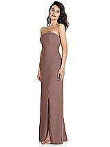 Side View Thumbnail - Sienna Strapless Scoop Back Maxi Dress with Front Slit