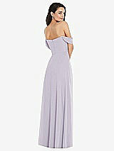 Rear View Thumbnail - Moondance Off-the-Shoulder Draped Sleeve Maxi Dress with Front Slit