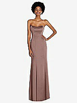 Front View Thumbnail - Sienna Strapless Princess Line Lux Charmeuse Mermaid Gown