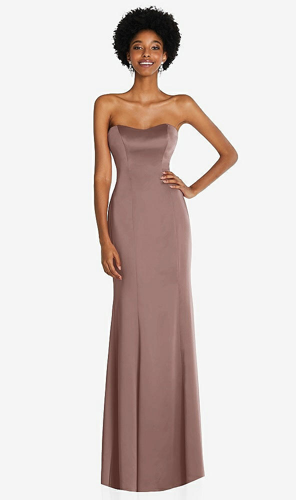 Front View - Sienna Strapless Princess Line Lux Charmeuse Mermaid Gown