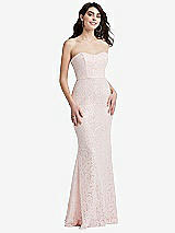 Front View Thumbnail - Ivory Sweetheart Strapless Sequin Lace Trumpet Gown