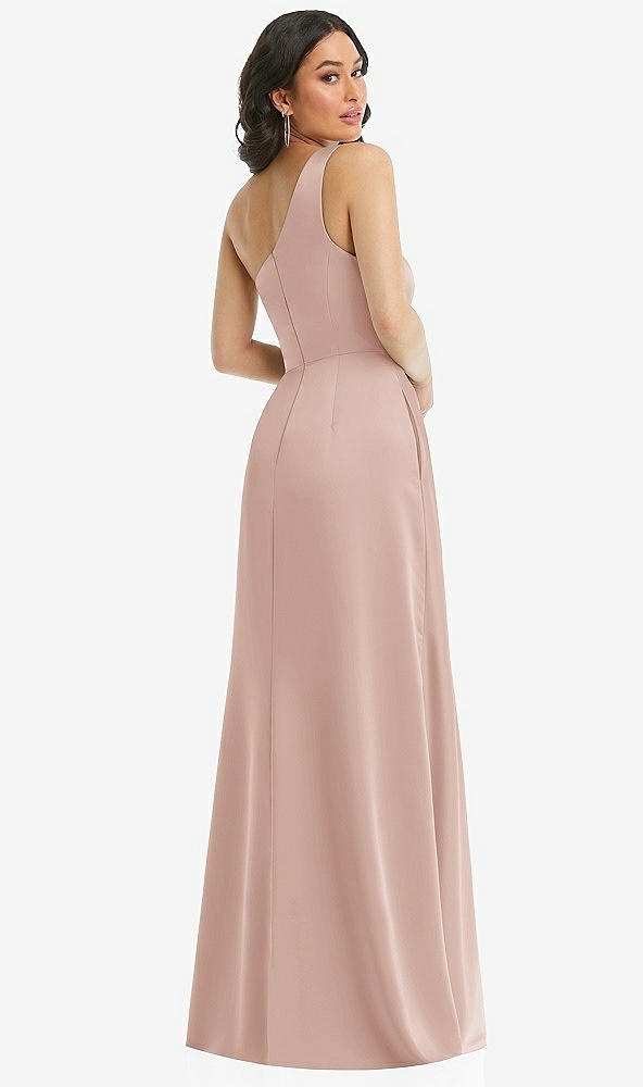 Back View - Toasted Sugar One-Shoulder High Low Maxi Dress with Pockets