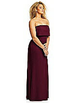 Alt View 4 Thumbnail - Cabernet Strapless Overlay Bodice Crepe Maxi Dress with Front Slit