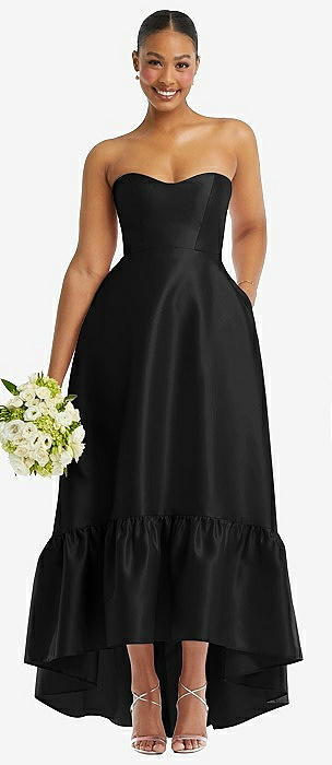 Plus Size Black Empire Waist Cocktail Dress