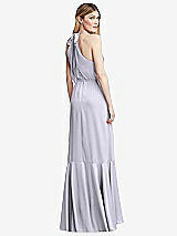 Alt View 3 Thumbnail - Silver Dove Tie-Neck Halter Maxi Dress with Asymmetric Cascade Ruffle Skirt