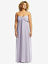 Front View Thumbnail - Moondance Strapless Empire Waist Cutout Maxi Dress with Covered Button Detail