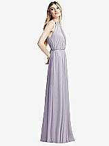 Side View Thumbnail - Moondance Illusion Back Halter Maxi Dress with Covered Button Detail