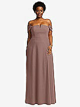 Alt View 2 Thumbnail - Sienna Off-the-Shoulder Pleated Cap Sleeve A-line Maxi Dress