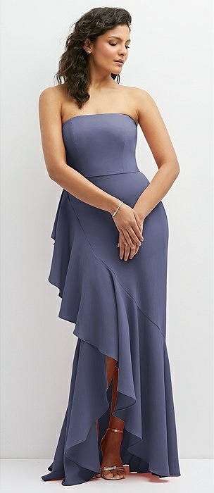 french blue bridesmaid dresses