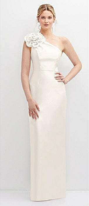 Elegant Gown Long White Pencil