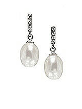 Front View Thumbnail - Natural Pearl Deco Drop Earrings