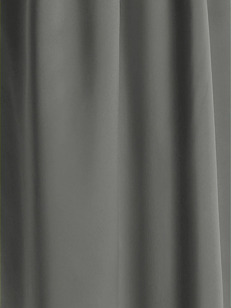 Front View - Charcoal Gray Matte Satin Fabric by the Yard