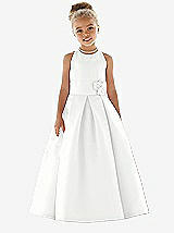 Front View Thumbnail - White Flower Girl Dress FL4022