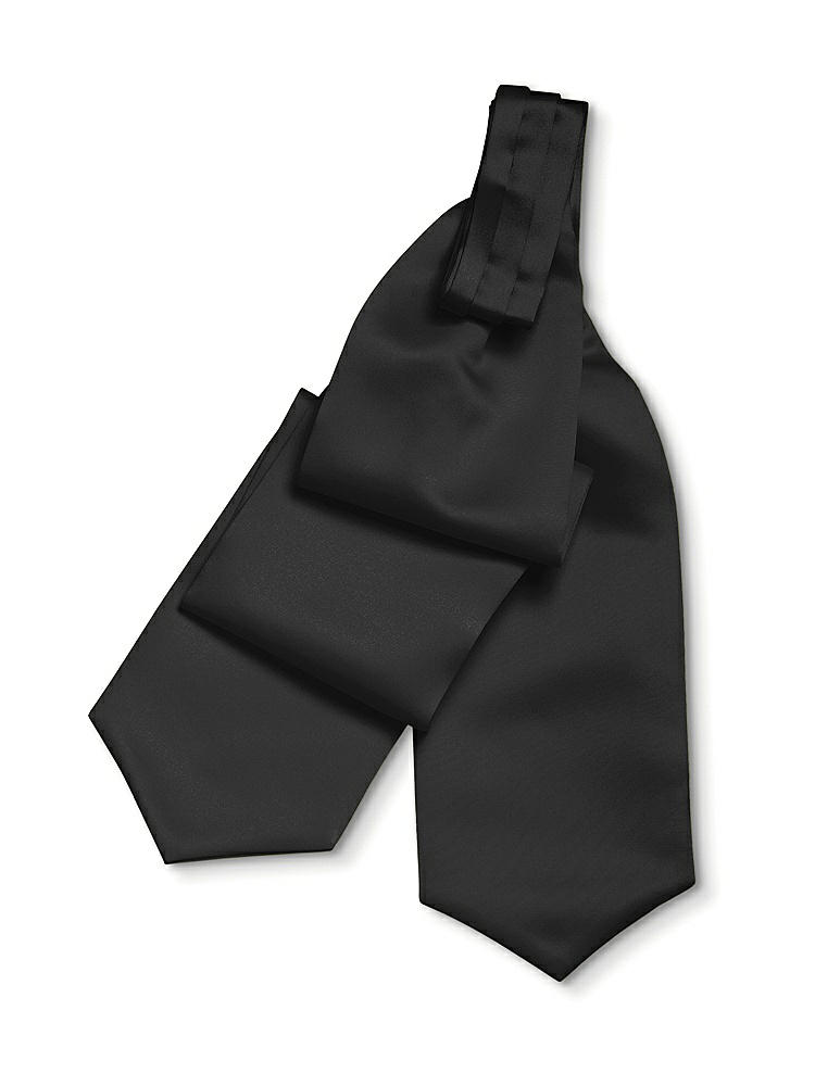 Back View - Black Dupioni Cravats by After Six