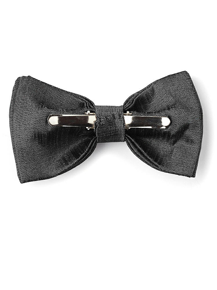 Back View - Black Dupioni Boy's Clip Bow Tie by After Six