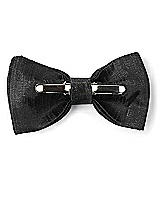 Rear View Thumbnail - Black Dupioni Boy's Clip Bow Tie by After Six