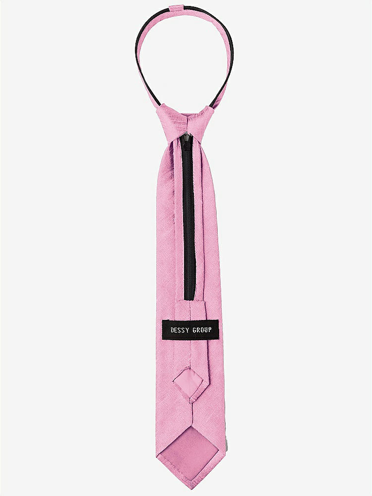 Back View - Begonia Dupioni Boy's 14" Zip Necktie by After Six