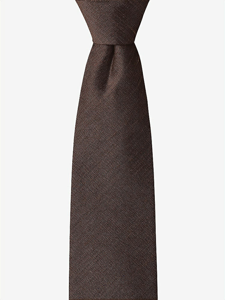 Front View - Brownie Dupioni Boy's 14" Zip Necktie by After Six