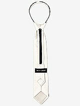 Rear View Thumbnail - Ivory Dupioni Boy's 14" Zip Necktie by After Six