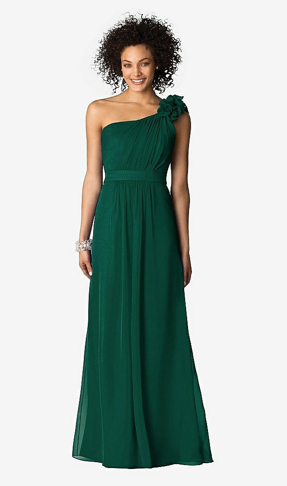 Front View - Hunter Green After Six Bridesmaids Style 6611