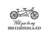 Front View Thumbnail - African Violet & Aubergine Will You Be My Bridesmaid Card - Bike