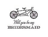Front View Thumbnail - Eggplant & Aubergine Will You Be My Bridesmaid Card - Bike