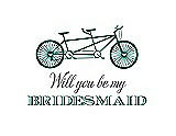 Front View Thumbnail - Emerald & Aubergine Will You Be My Bridesmaid Card - Bike
