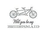 Front View Thumbnail - Frost & Aubergine Will You Be My Bridesmaid Card - Bike