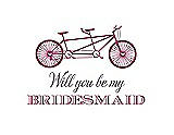 Front View Thumbnail - Fruit Punch & Aubergine Will You Be My Bridesmaid Card - Bike