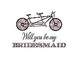 Front View Thumbnail - Garnet & Aubergine Will You Be My Bridesmaid Card - Bike