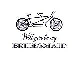Front View Thumbnail - Lavender & Aubergine Will You Be My Bridesmaid Card - Bike
