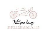 Front View Thumbnail - Rose Water & Aubergine Will You Be My Bridesmaid Card - Bike