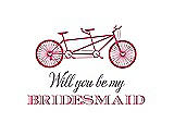 Front View Thumbnail - Rose Quartz & Aubergine Will You Be My Bridesmaid Card - Bike
